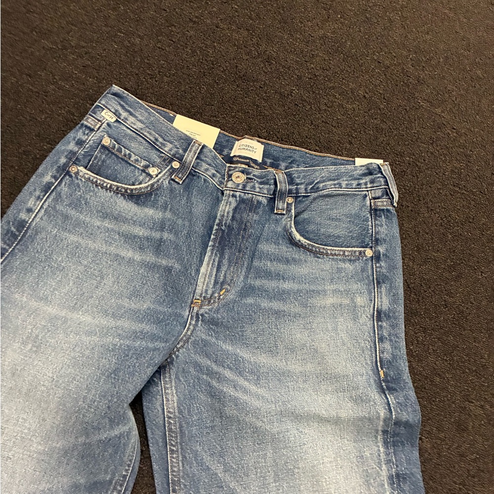 Citizens Of Humanity Lindz Low Rise Easy Straight Jeans Vintage Blue SZ 26 NWT - Picture 2 of 8